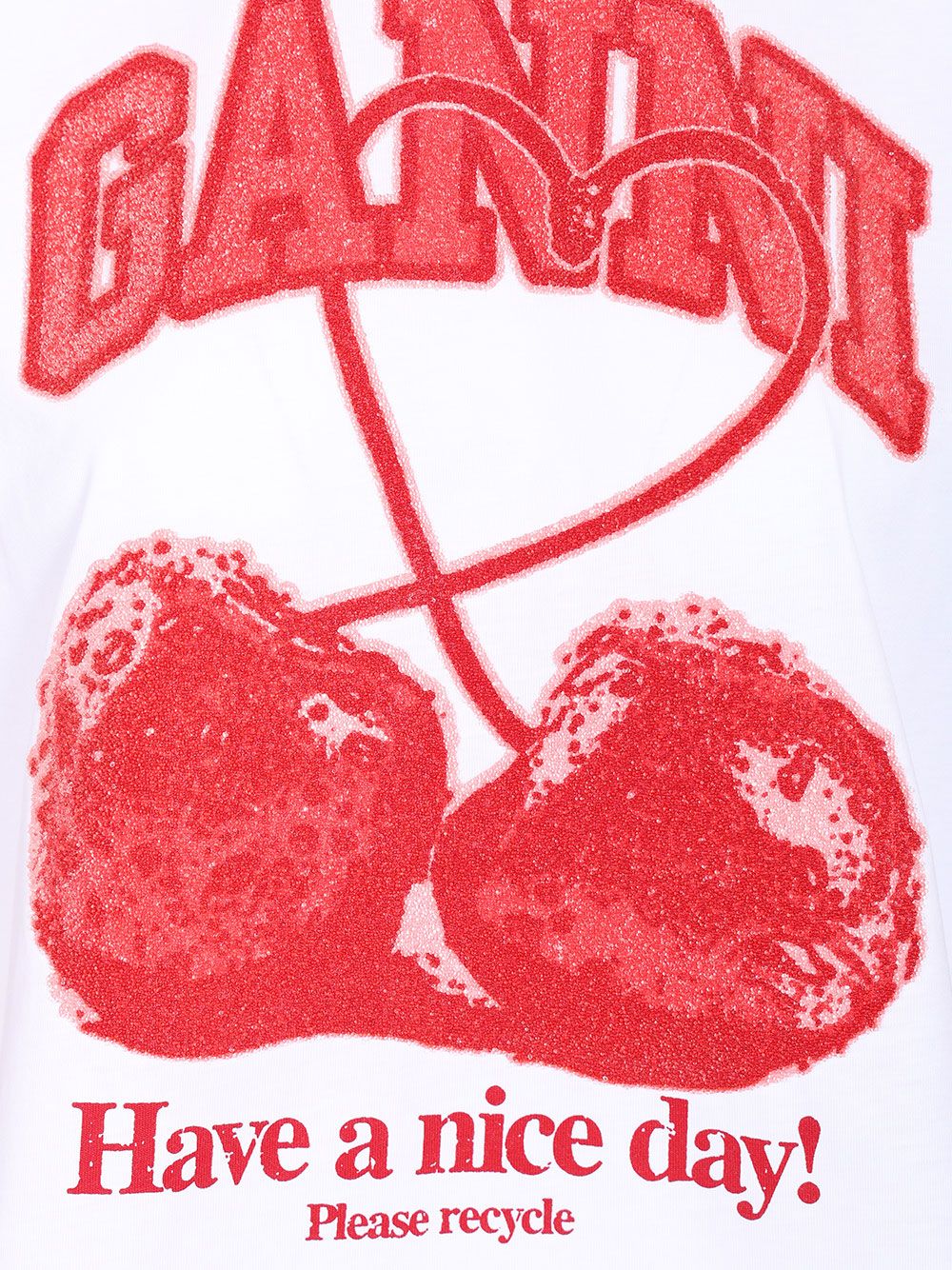 Ganni Printed T-Shirt - Bianco | 4ce4031a10130d8926804616fcb652fe2953eb32