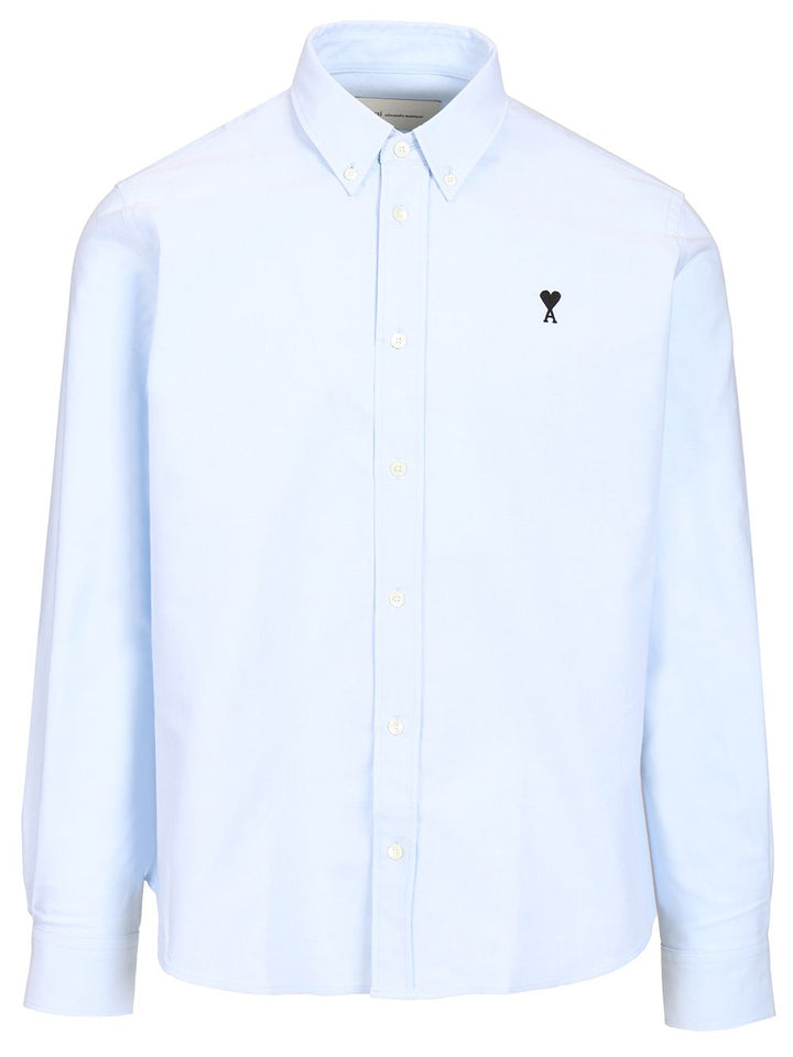 Ami Button-Down Shirt Shirts - Bianco | 14bc40936989007fc220e54dc9371d98a1999b6b