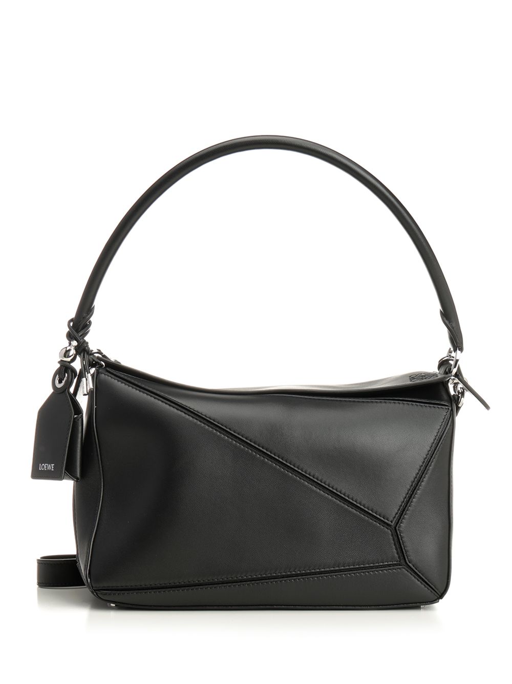 Loewe Puzzle Featherlight Shoulder Bags - Nero | 05a40ba81c03c3888cfc4926a462e57e6d6bb76c
