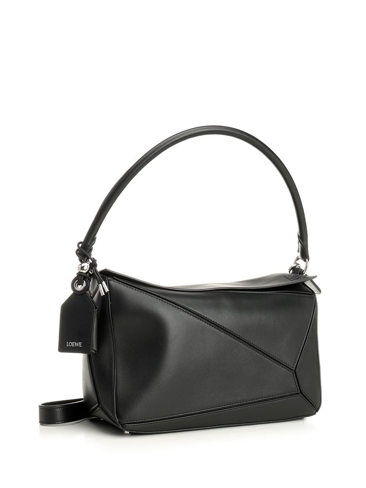 Loewe Puzzle Featherlight Shoulder Bags - Nero | bc7f9ee76c8004a159265ba2875449e78d09a154