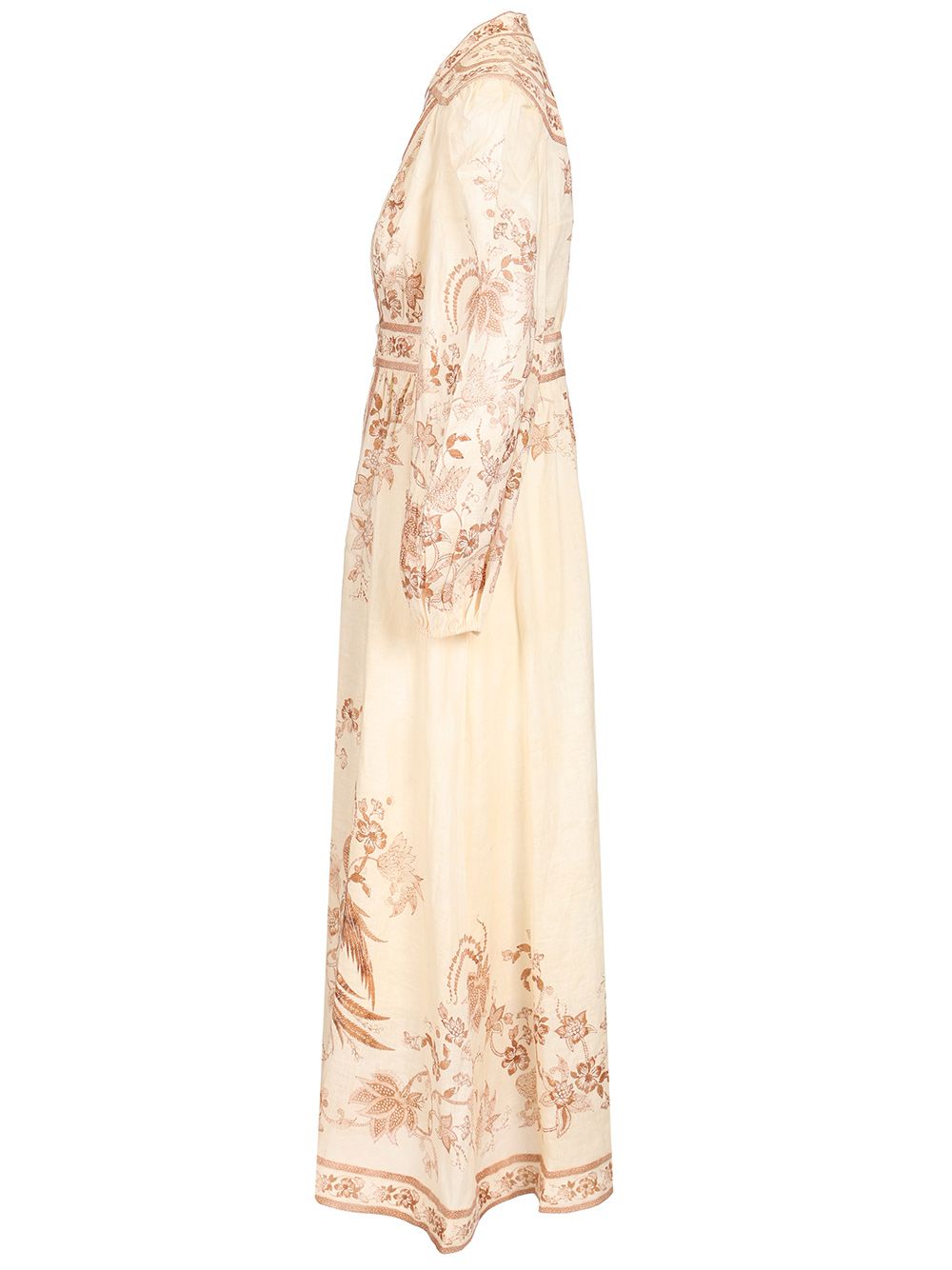 Zimmermann Indra Plunge Midi Dress Abiti - Multicolor | 12477eec7b6f81b948ef82ae65be97f193546570