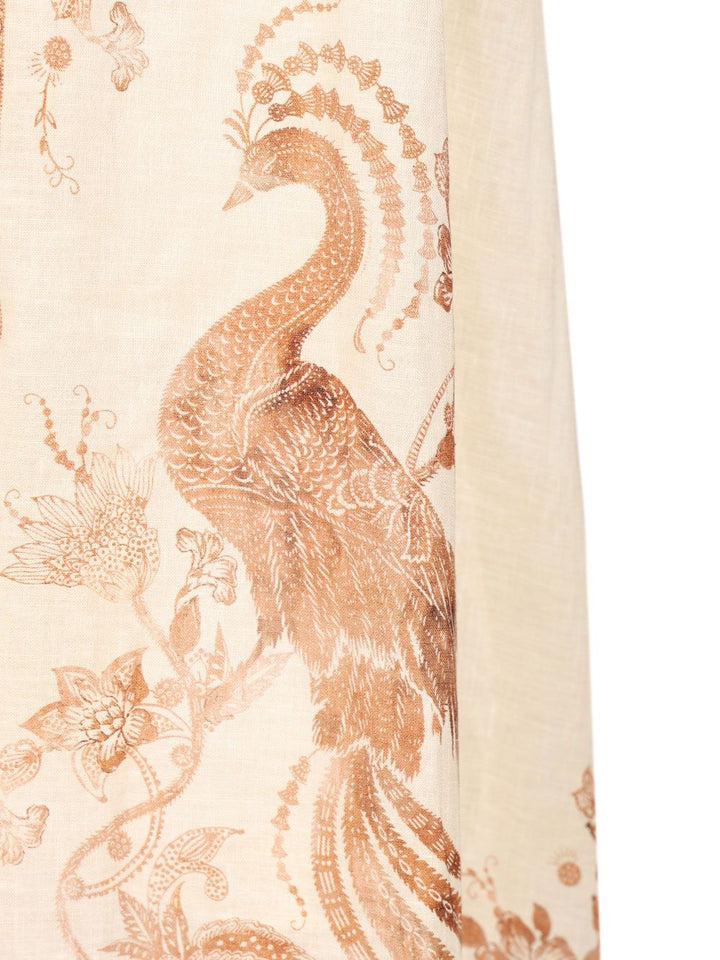 Zimmermann Indra Plunge Midi Dress Abiti - Multicolor | da1ea75b1c3728c65fe65cb4f384ede6c75ec655
