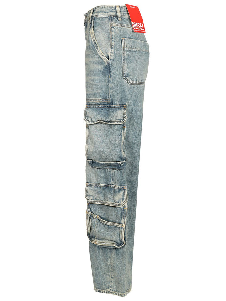 Diesel Relaxed Low Waist  1996 D-Sire Jeans - Blu | ae758f54b97c39a91e084034f7d0829d9b63dd07