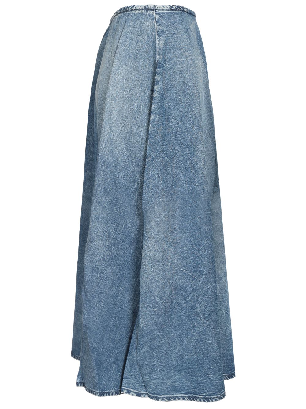 Diesel Wide Skirt In Flowing Denim Gonne - Blu | ecf2f8f475776eb09d11147c4f5e161beb4d2f02