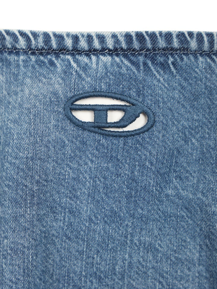 Diesel Wide Skirt In Flowing Denim Gonne - Blu | c80f62d2dbb21765c05c9e964d3877dd59721133