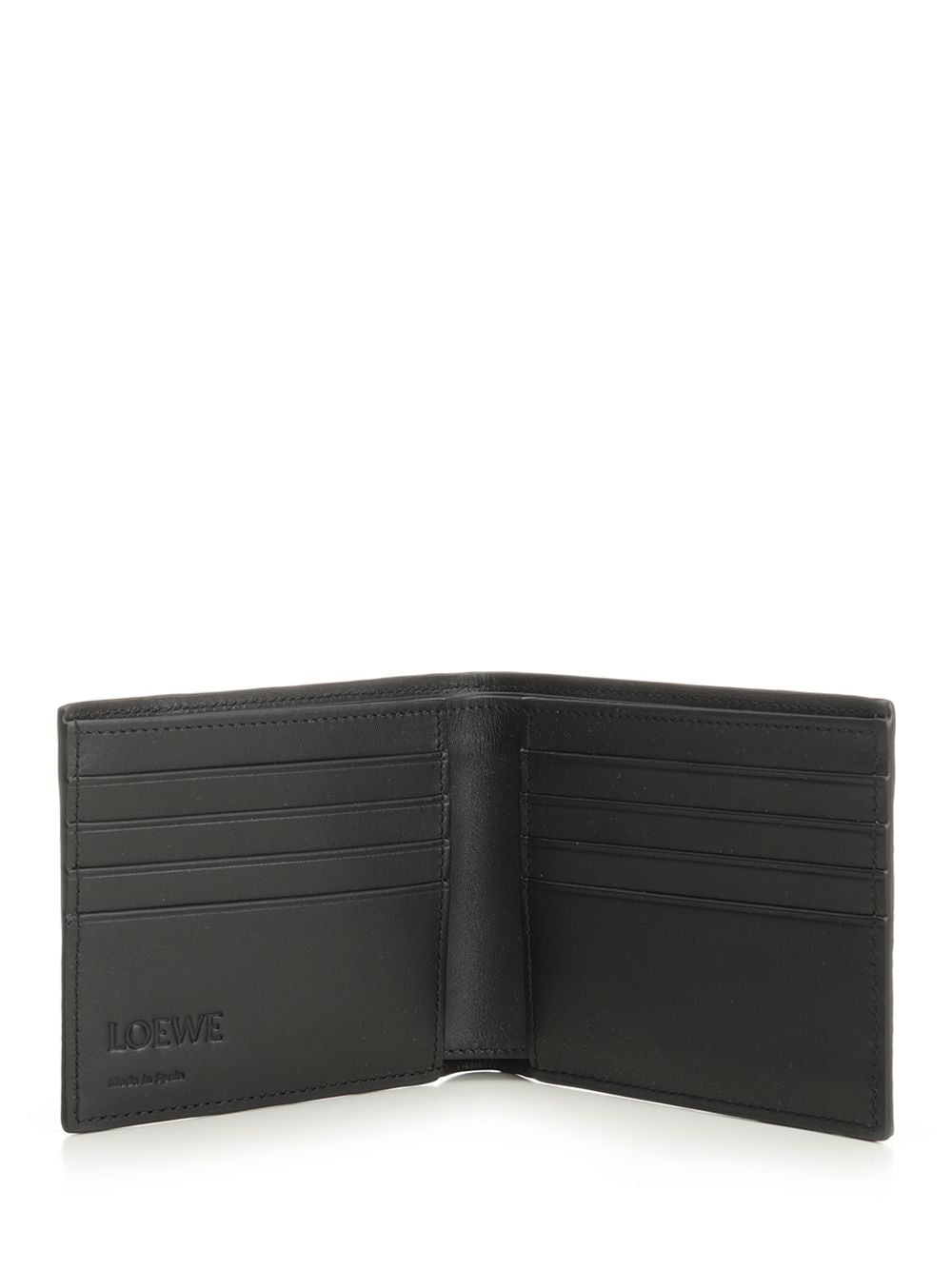 Loewe Puzzle Bifold Wallet In Grained Calfskin Wallets - Nero | e5fbbbf35f61846e6342438adedc30189b8c1eee