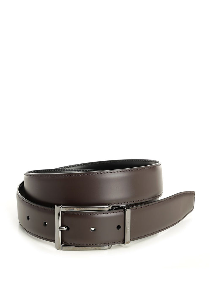 Ferragamo Reversible Leather Belt Cinture - Nero | ffc9646ff295ed43ba3b3579f9081c225fb2b642