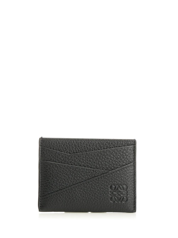 Puzzle Edge Plain Cardholder Wallets Nero