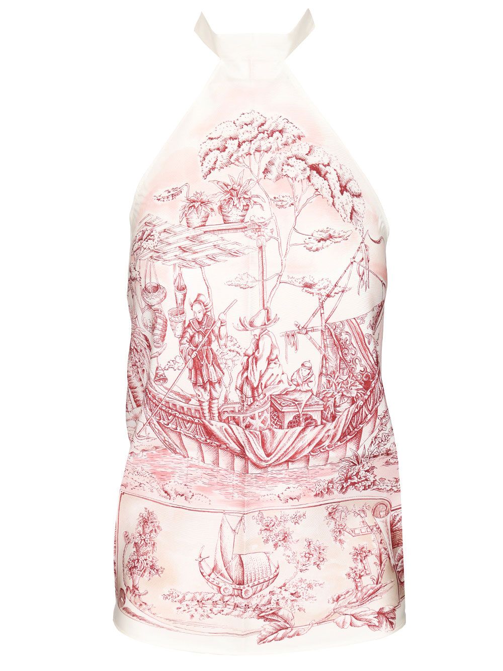 Ferragamo Top Foulard With Ethnic Print Top - Rose | 7953898feca2e3296aacb56307c5c8c2efee8b2c