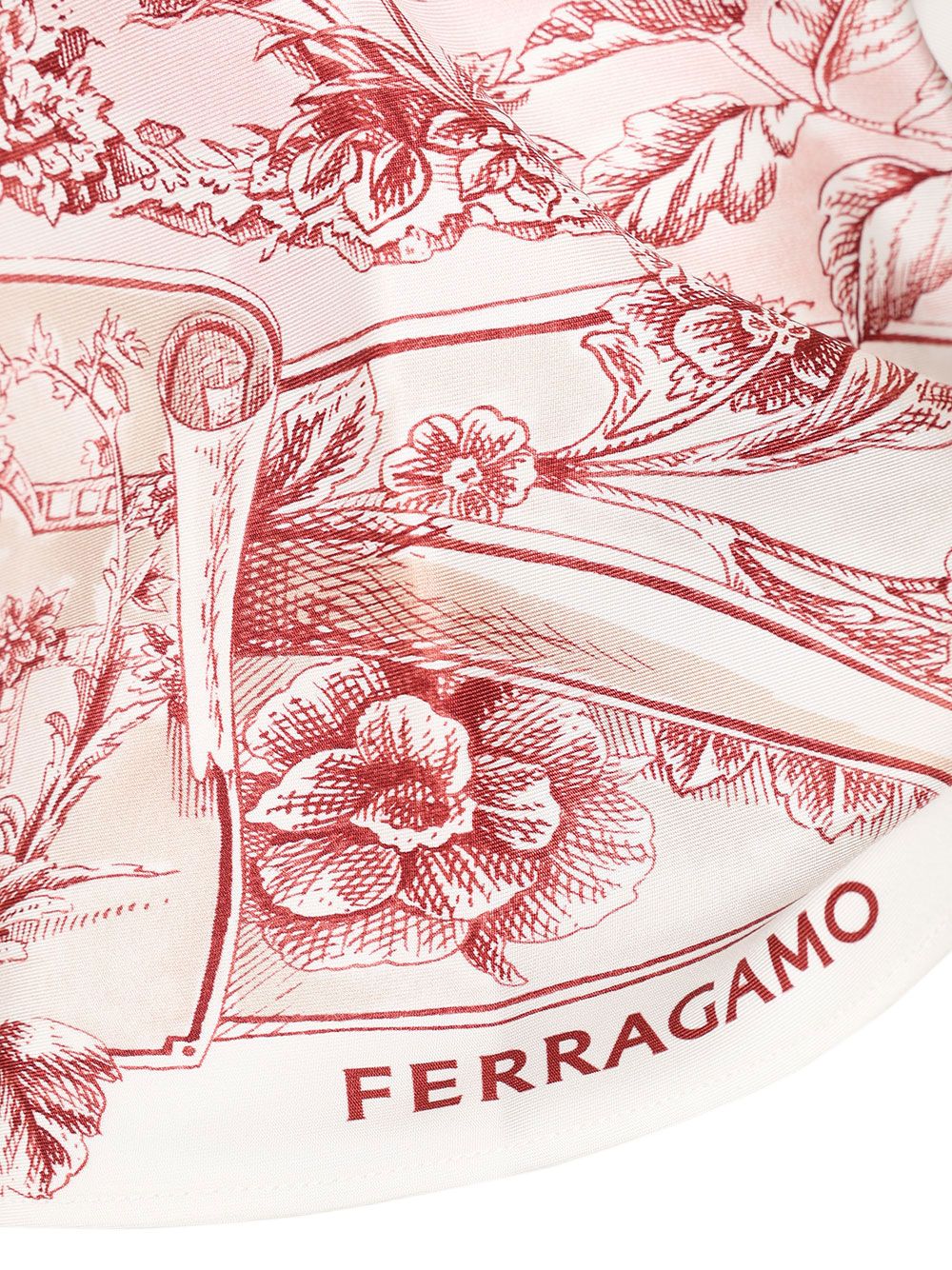 Ferragamo Top Foulard With Ethnic Print Top - Rose | 3082cdf6e760d4808ee2d9885920d9032f5a3cdd