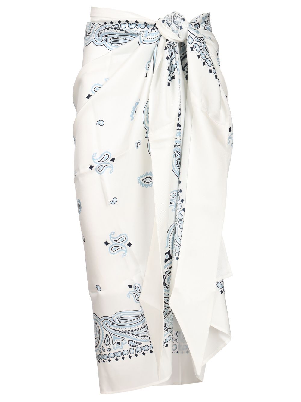 Ferragamo Arabesque Print Silk Sarong Gonne - Light blue | 75faa15e6b1d5653ab5b1f609ab2c59dd82ed818
