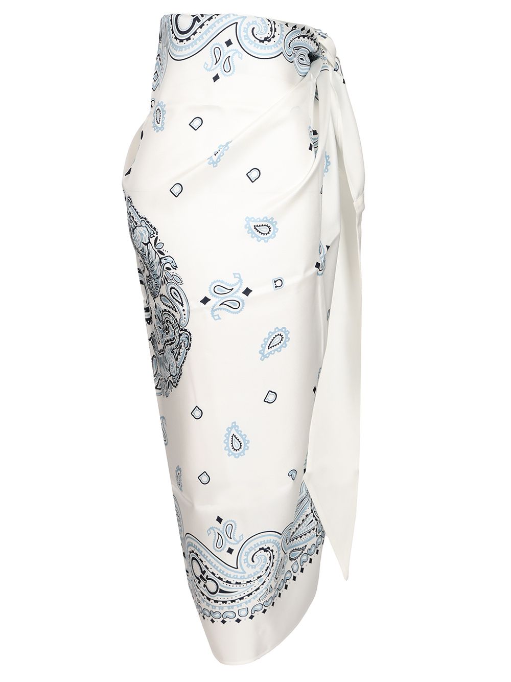 Ferragamo Arabesque Print Silk Sarong Gonne - Light blue | 902d72650021762d6ed51747fa8d6875d752e7e1