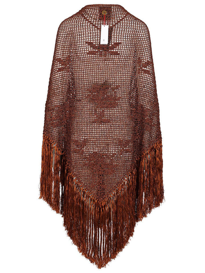 Chiarais Scialle Mantella Rosa Knitwear - Arancione | 380a95cdbeaea33641bb95bdc019ce7d5458a50e