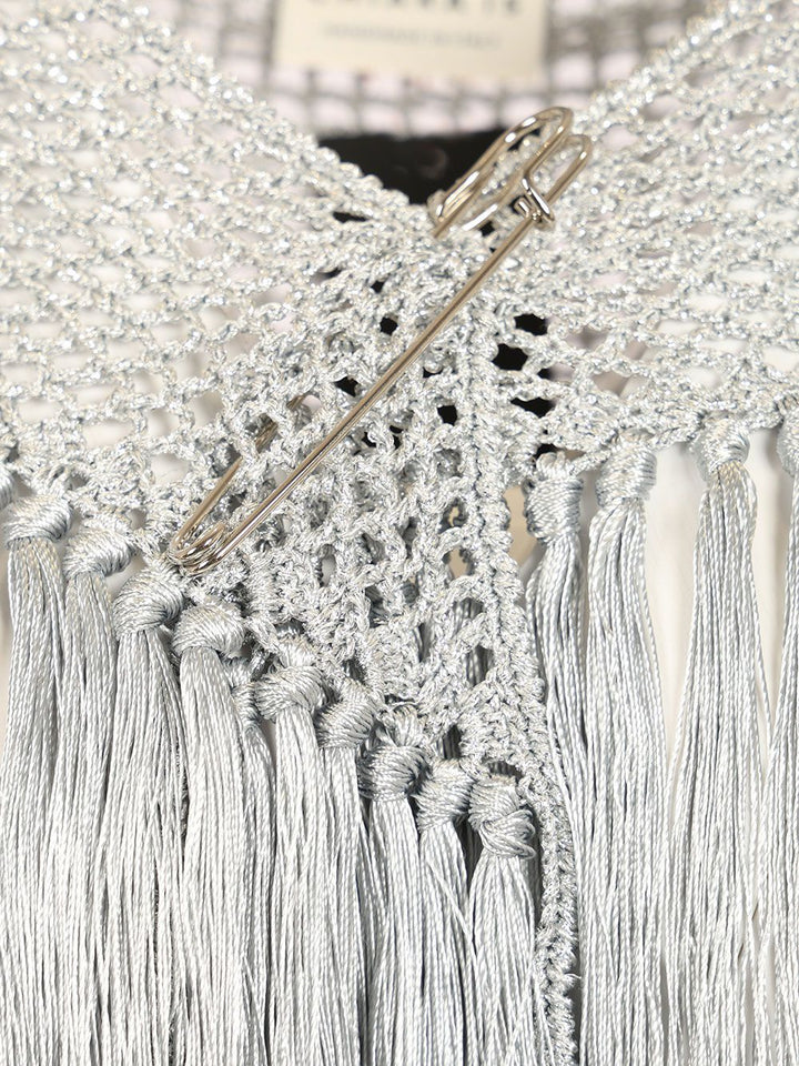 Chiarais Scialle Rosa Piccolo Scarves And Foulards - Silver | 2de6f9c6ad476e276530f440b74e2d7dd7efe526