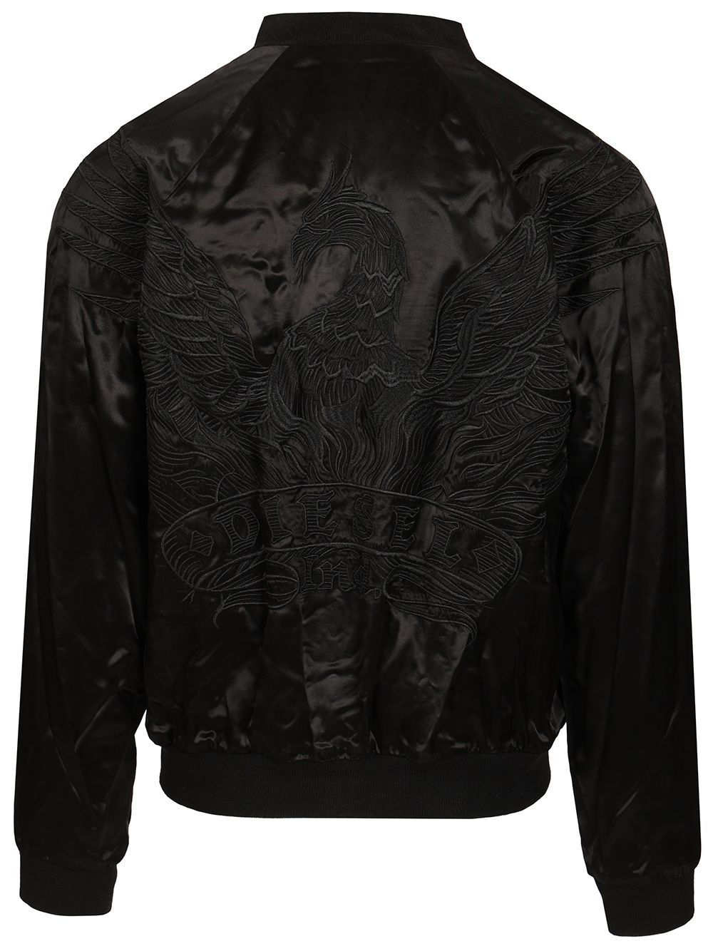 Diesel Reversible Satin Bomber Jacket Giacche - Nero | ec3b1250ea56569dcb4957b01e76a9e36c82edae
