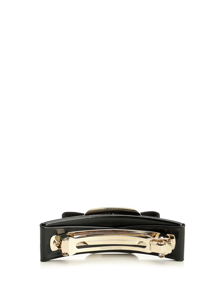 Ferragamo Clip With New Vara Plate Accessori per capelli - Nero | 0d675d66c57625290a6ff3b819c218197eabe9e4