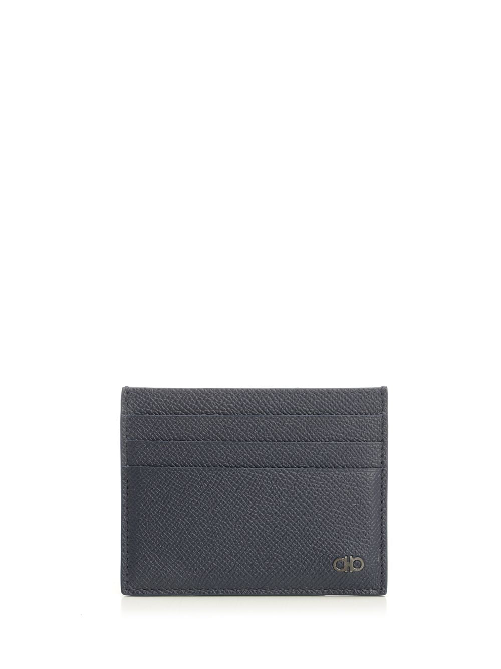 Ferragamo Gancini Credit Card Holder Wallets - Blu | 75ef9c37f0945b45b827b2954ad5d11052b5f40f