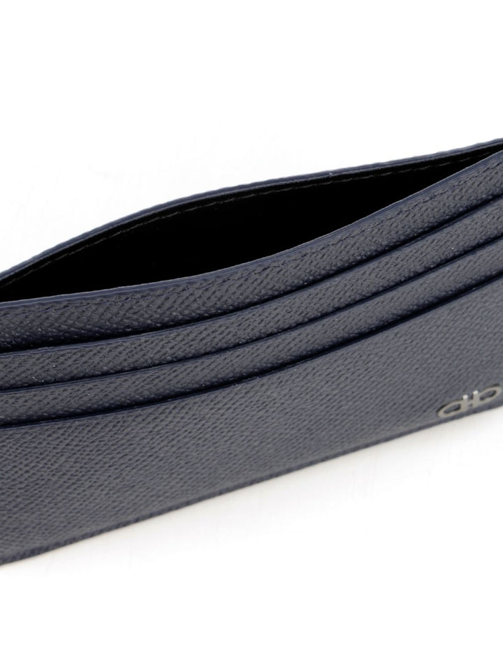 Ferragamo Gancini Credit Card Holder Wallets - Blu | d1270bb07b945cf8425c396c5ae02e95f87ebd92