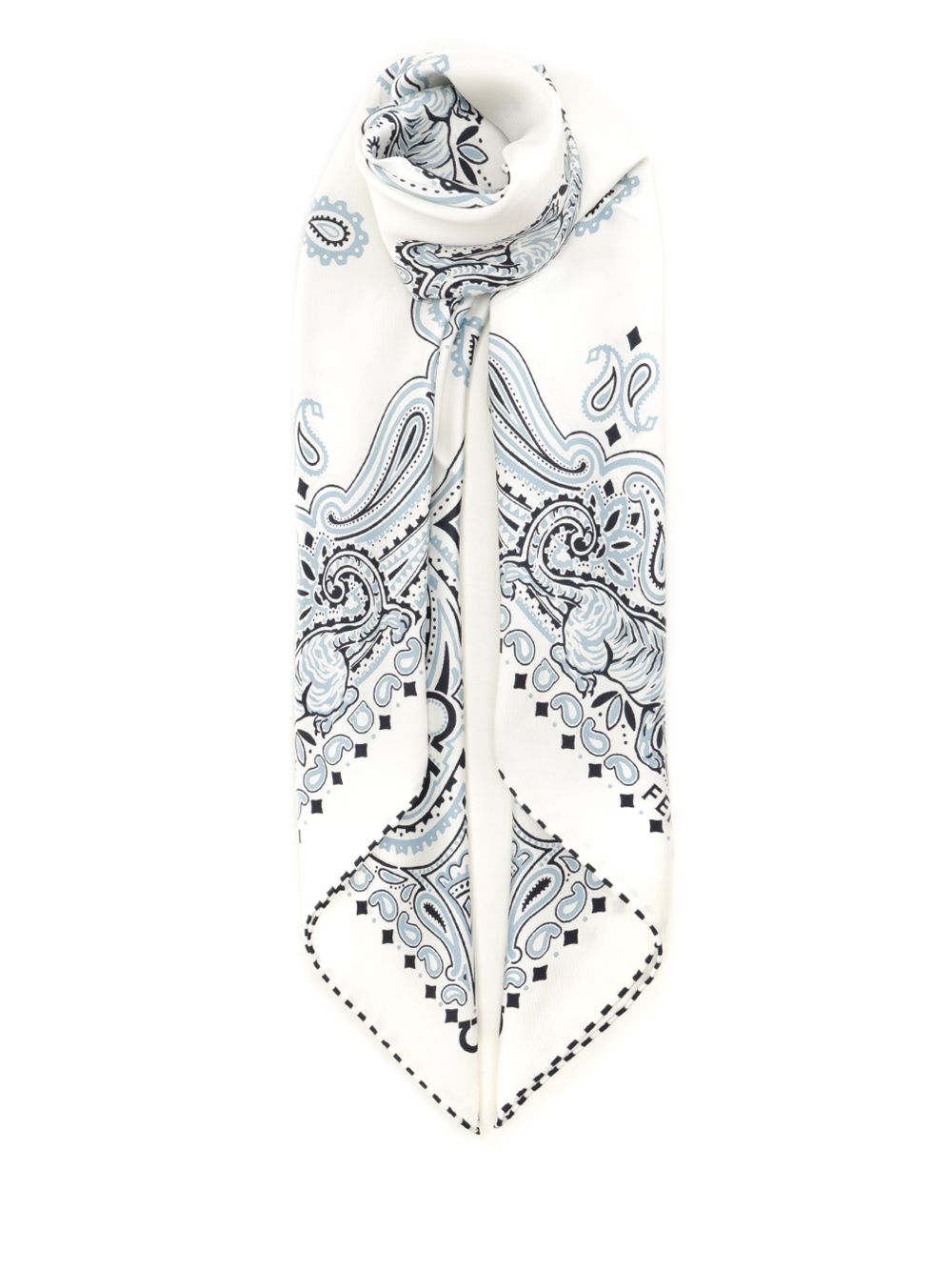 Ferragamo Arabesque Print Scarf Scarves And Foulards - Light blue | 8574234114d4fef81a34b06115fe78143e2b02ab