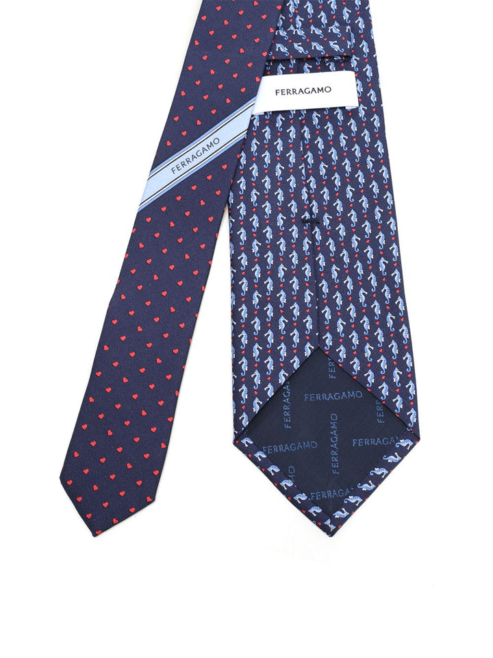 Ferragamo Seahorse Ties And Bow Ties - Blu | 8746a2fa86a526840d85d0c7ff9f7fb12c393c2d
