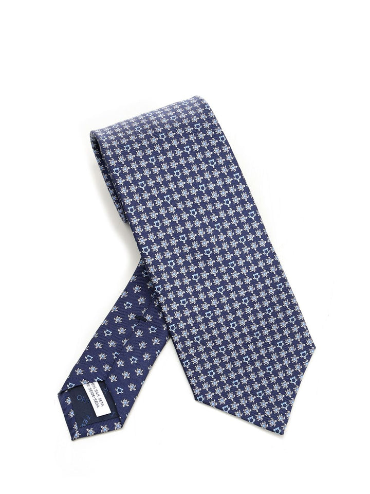Ferragamo Turtle Print Tie Ties And Bow Ties - Blu | bf985781e9819fd9293014c88fba08aaf9e80497