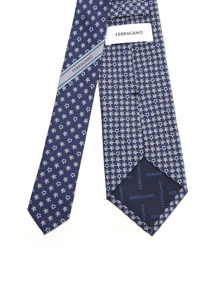 Ferragamo Turtle Print Tie Ties And Bow Ties - Blu | ef3ef7c4732ed1be2dab306fd2f1b3a7c3375610
