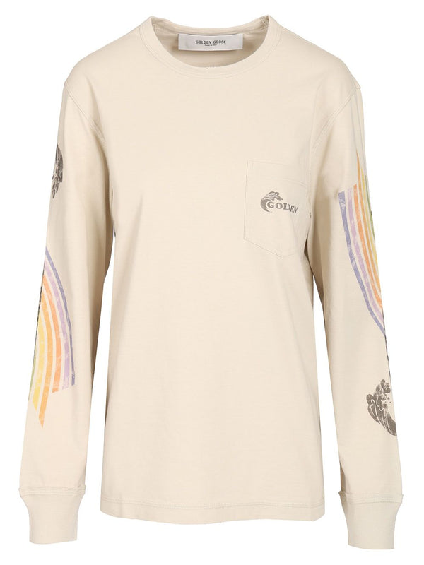 Sweatshirt With Print Sweatshirts Beige