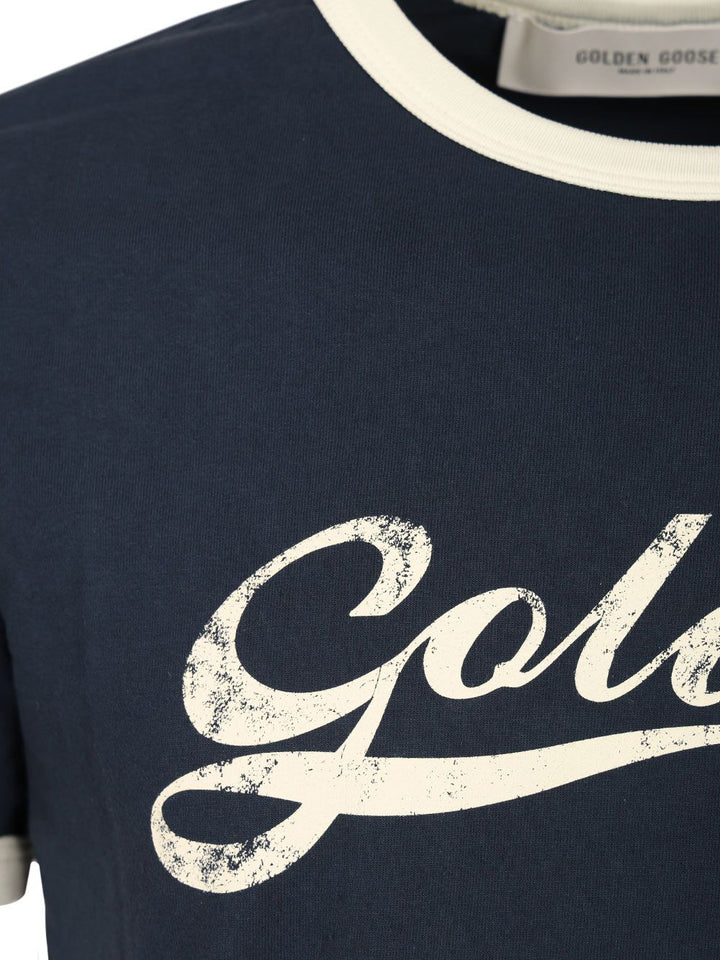 Golden Goose Deluxe Brand Journey T-Shirt - Blu | b2363f8daf86ef6ae4c968c815c44e70596860ac