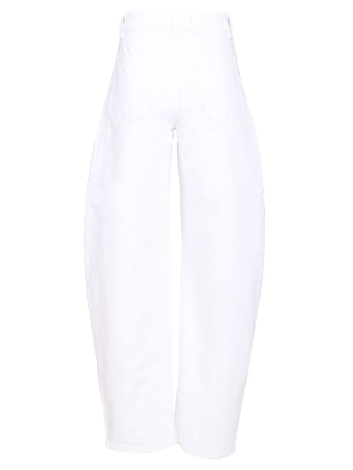 AlaÏA Rounded Trousers Jeans - Bianco | 5e3e72622b7c53ad5e1fb8a9f0f457f44f3fbfbb