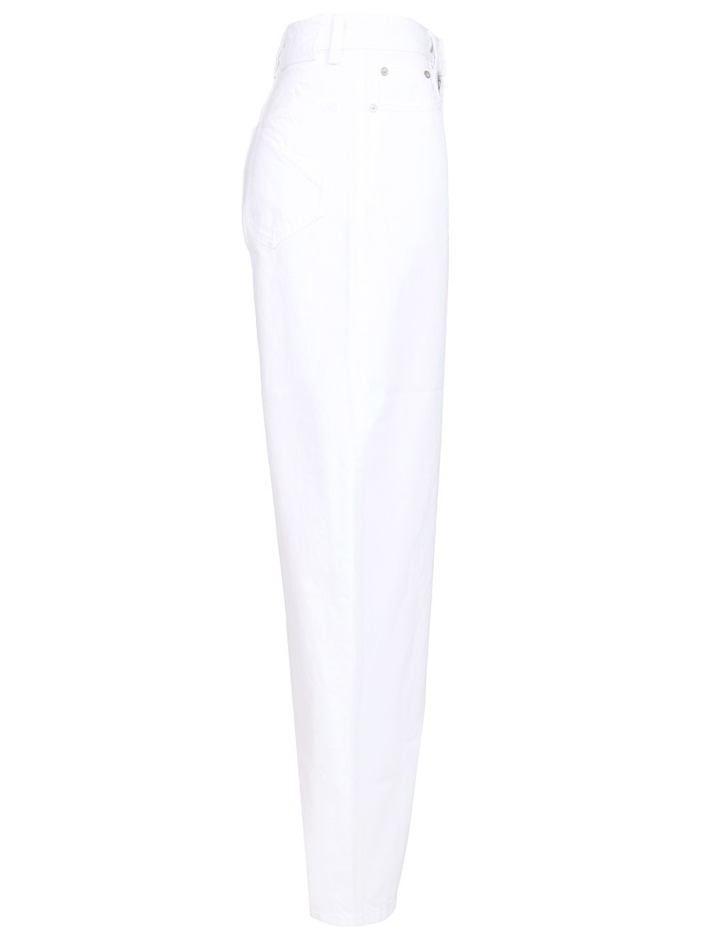AlaÏA Rounded Trousers Jeans - Bianco | f07cd2720a8dd346cb22b2d86348ec1bad12c2b5