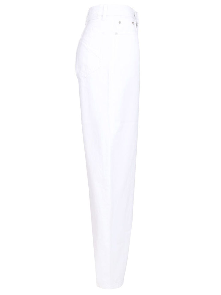 AlaÏA Rounded Trousers Jeans - Bianco | f07cd2720a8dd346cb22b2d86348ec1bad12c2b5