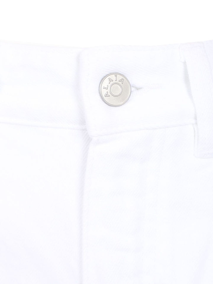AlaÏA Rounded Trousers Jeans - Bianco | 50c9e7936373c6b16b40b078e4b764b583c8c322