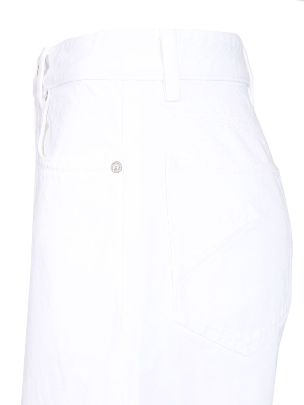 AlaÏA Rounded Trousers Jeans - Bianco | 838009a972f8fa720d5437a3c2acbc6a54227216