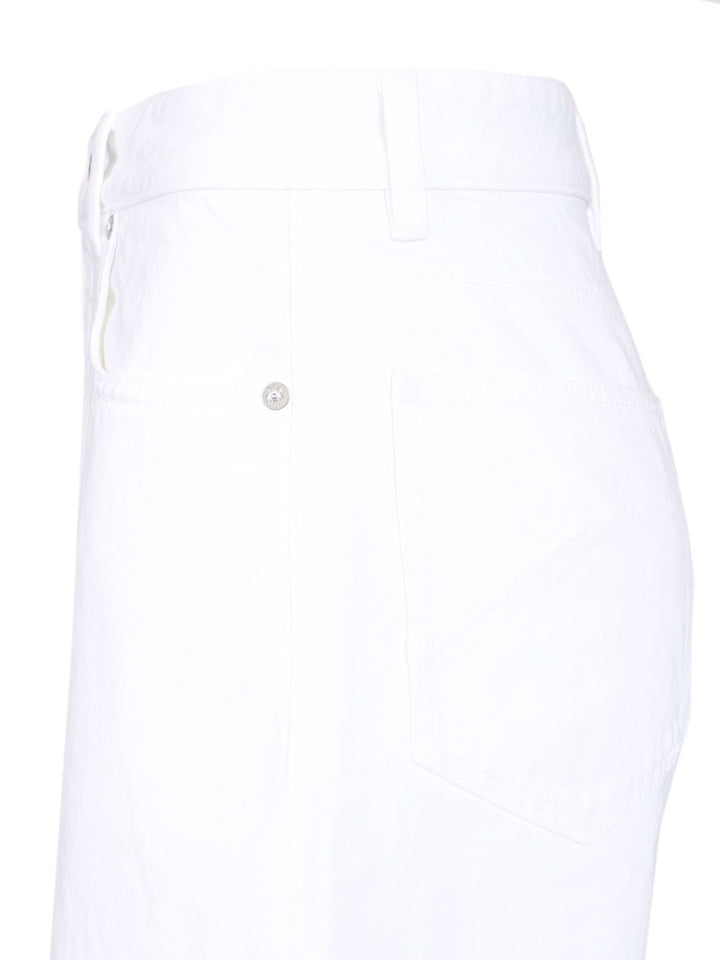 AlaÏA Rounded Trousers Jeans - Bianco | 838009a972f8fa720d5437a3c2acbc6a54227216