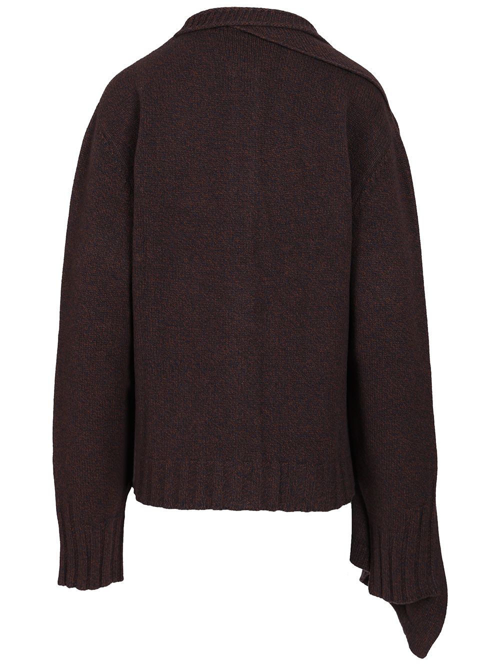 The Attico Cardigan With Draped Details Knitwear - Marrone | c789475fe026c5a989c2b62da308a07af42e8cd5