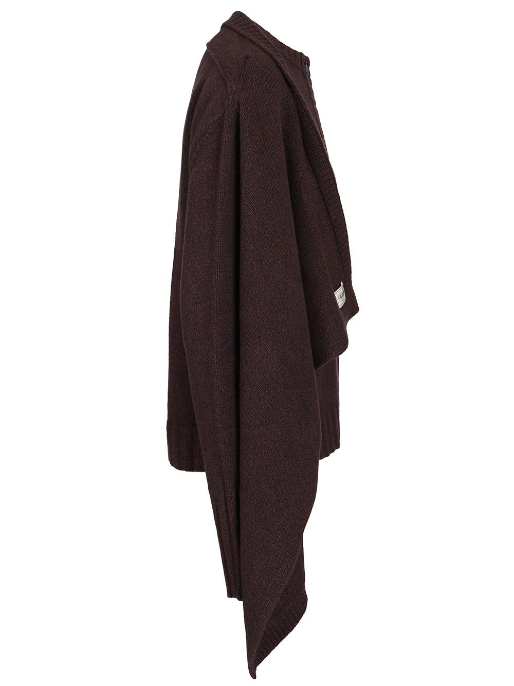 The Attico Cardigan With Draped Details Knitwear - Marrone | ce8d3bf21ff8db8ef6d30c9e1433d163a5ab372c