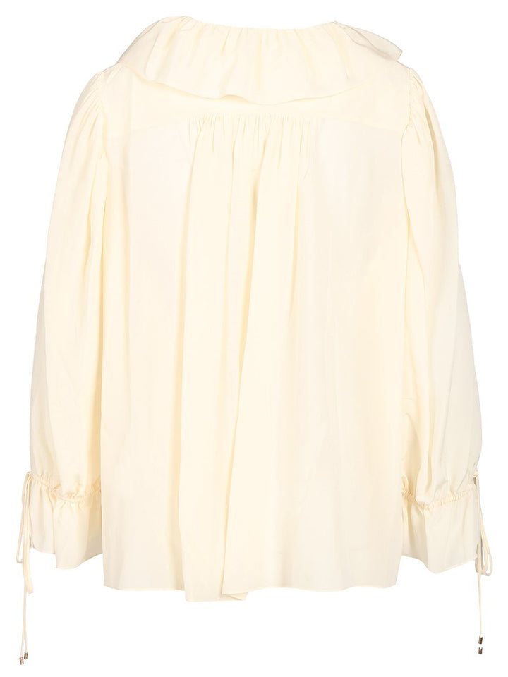Chloe' Long-Sleeved Shirt Knitwear - Bianco | 168a1d2d572463e6642d6a8b55e6e669f3f59419