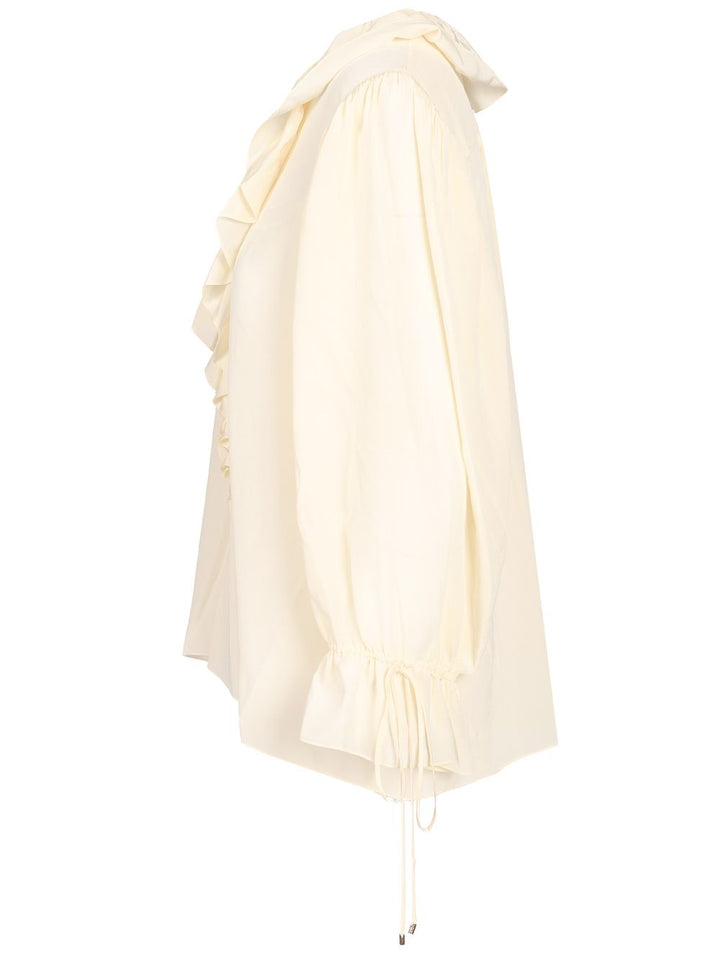 Chloe' Long-Sleeved Shirt Knitwear - Bianco | 8b69b7a8d263c0bfafd56431961768cbcc89a91e