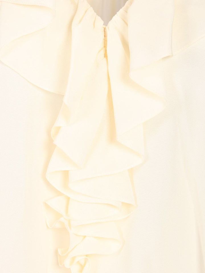 Chloe' Long-Sleeved Shirt Knitwear - Bianco | 1f2724729f13cd376c59227f9c4b639498386f25