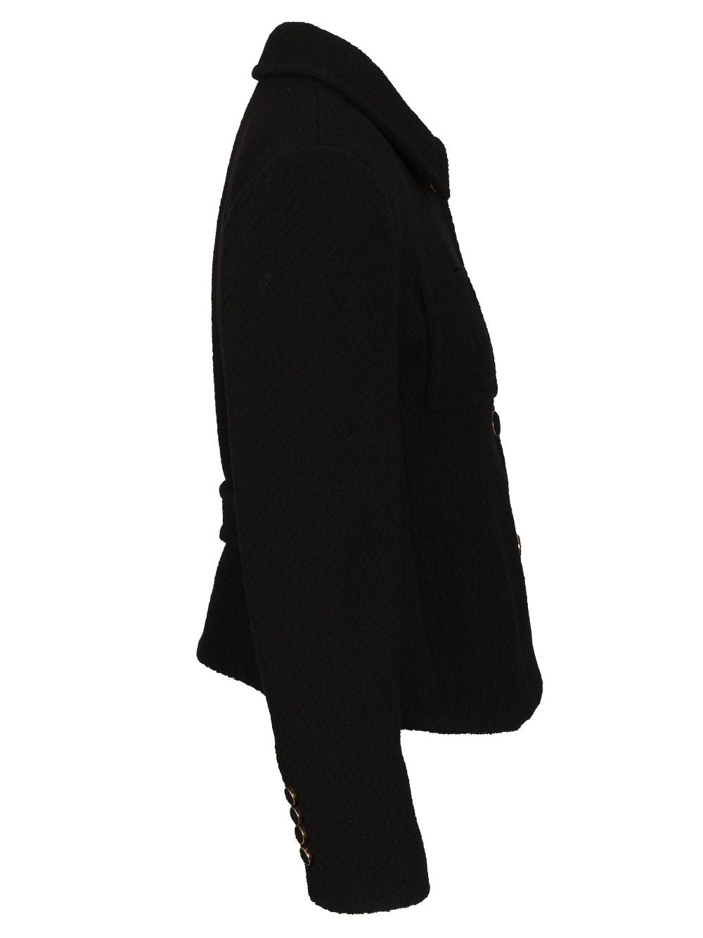 Chloe' Single-Breasted Short Blazer Giacche - Nero | 4a5f34fa9340920a685c18385d083652145cead1