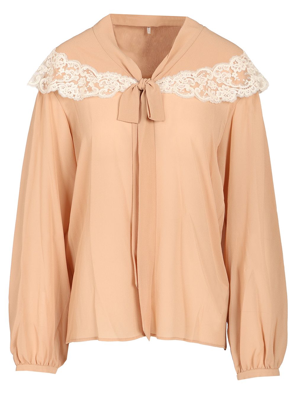 Chloe' Shirt With Laces Knitwear - Rose | c4fd46fc822b8d428619a64ed79405018b2f90e2