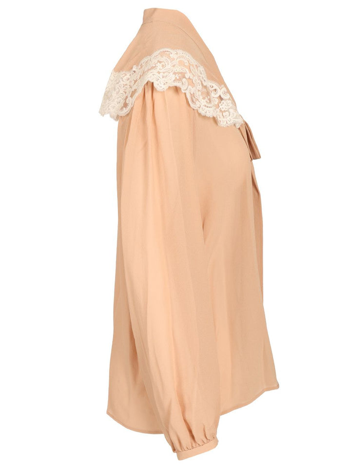 Chloe' Shirt With Laces Knitwear - Rose | 0b5522b5b661b92b4b268ed43001fcba181945d4