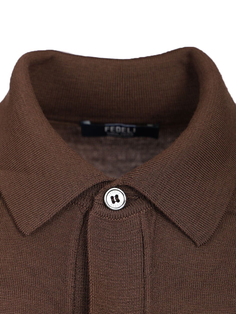 Fedeli Camicia  140s 100 Lana Knitwear - Marrone | d1a829e80da57a7c28be53c79194309a7f901404