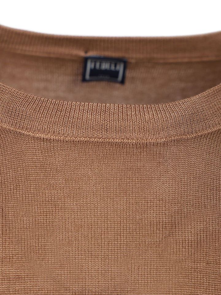 Fedeli Giro Fissato Al Sale 100 Merinos Knitwear - Marrone | 9fb5d27d6e66534d913ba61766dbe6b35c8cd00a