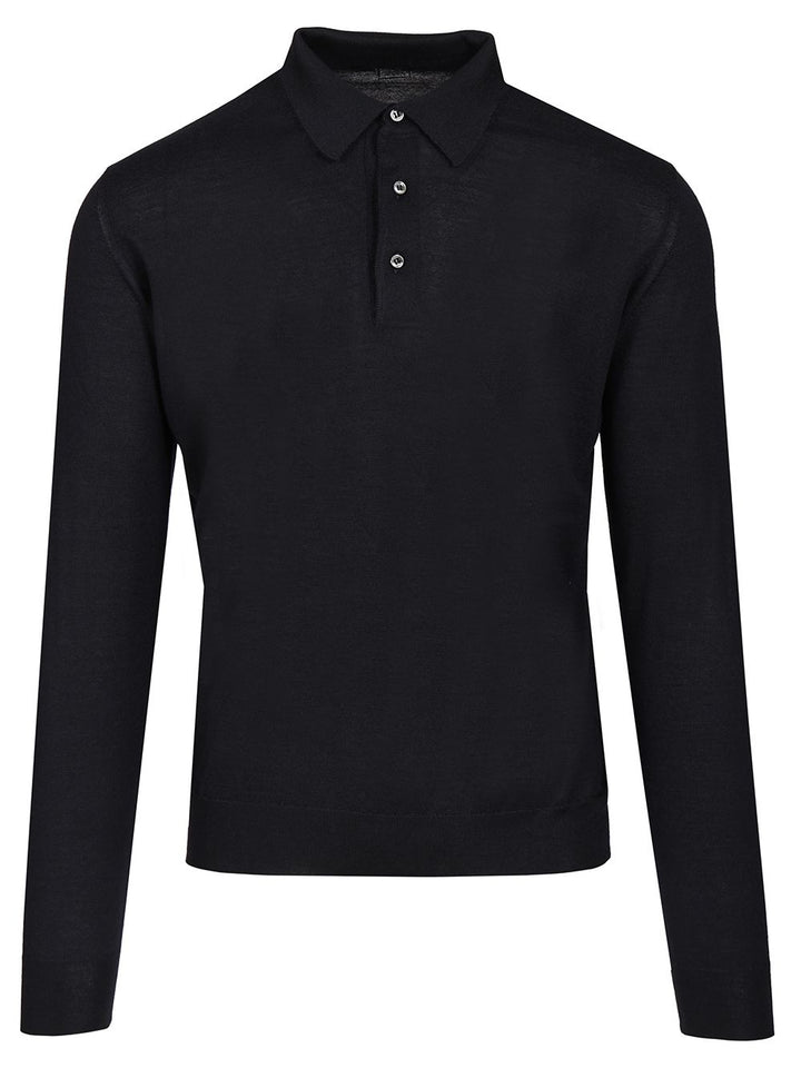 Fedeli Polo 70 Cach 30 Seta Knitwear - Blu | 3ddeea4412ff5f9f12edba5e77f9181555822725