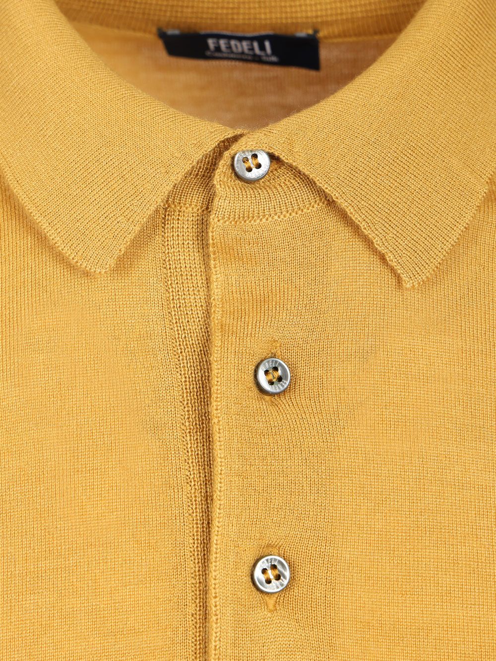 Fedeli Polo 70 Cach 30 Seta Knitwear - Giallo | f6d11a0c378e643ba28a99fb08359d6d9865571c