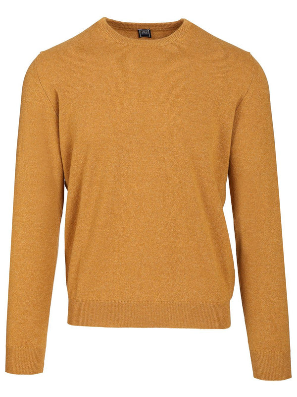 Crew Neck Sweater Yellow Knitwear