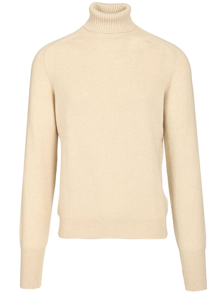 Fedeli High Neck Sweater Knitwear - Beige | b25d5ea5b4170c6e794e12c54874f3307cae9664