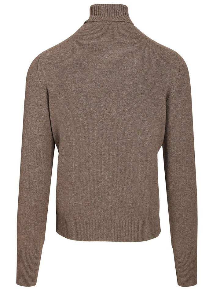 Fedeli High Neck Sweater Knitwear - Marrone | 3959a5e6105b8dacdd97252eae53953383950315