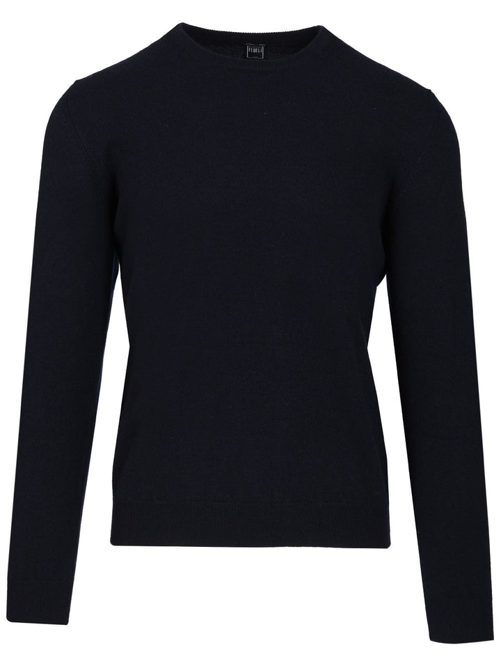 Fedeli Crew Neck Sweater Knitwear - Blu | e759f1213019234fb2608122e5cddccc9170474a